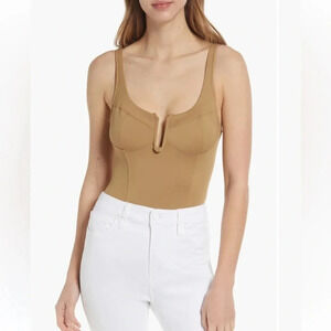 Good American U neck Scuba Corset thong Bodysuit size 4 XL NWT‎